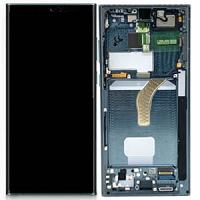 Samsung Galaxy S22 Ultra (S908B) Complete lcd with frame and touchpad in green - GH82-27488D,GH82-27489D