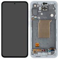 Samsung Galaxy A55 5G (SM-A556) Complete lcd with frame and touchpad in iceblue - GH82-34305B